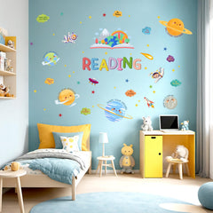 HLNIUC reading wall decor brightening a kid's bedroom and study area