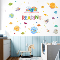 HLNIUC reading wall decor featuring motivational phrases for reading moments