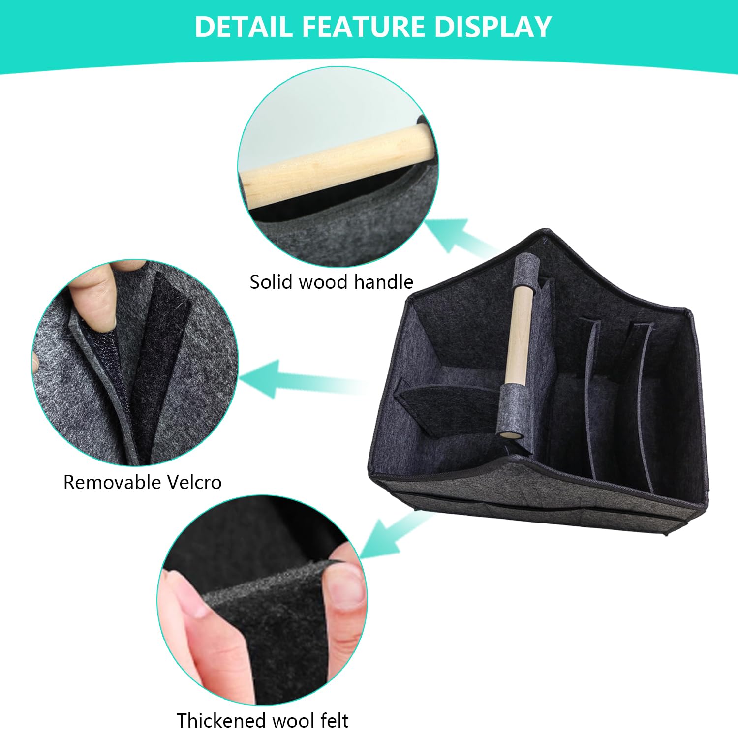 HMOSSVK diaper caddy side pockets ideal for wipes and small items