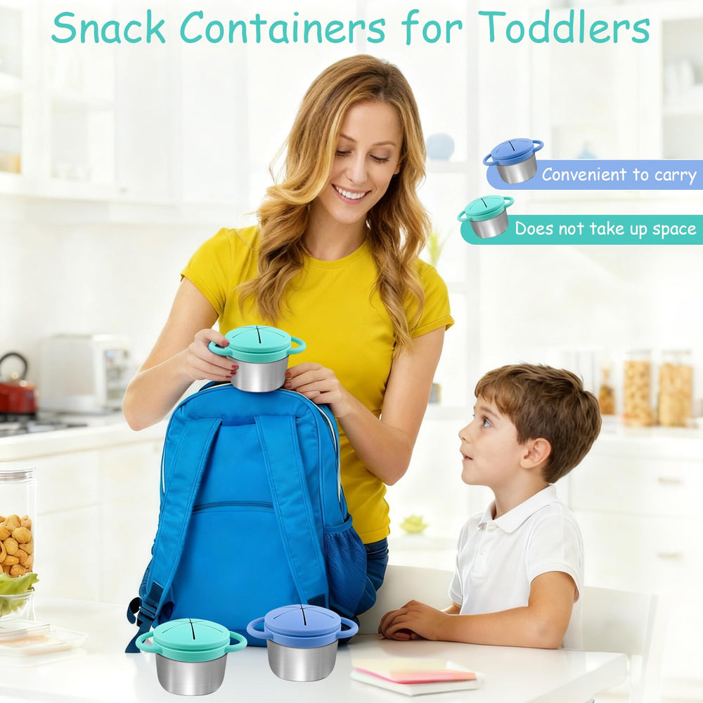 HNGWLYN 2-pack snack containers help keep snacks organized during trips