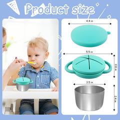 HNGWLYN toddler snack boxes with handles are easy for little hands to grab