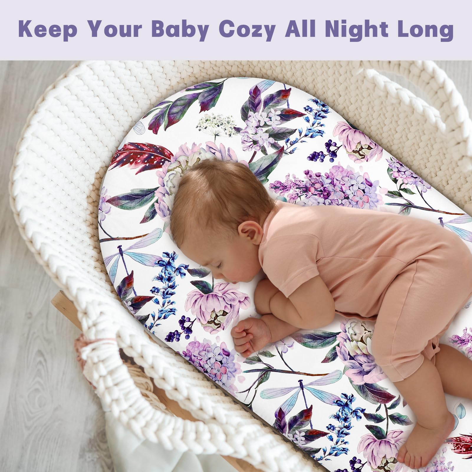 HNHUAMING bassinet sheet gentle on newborn skin, suitable for both boys and girls.
