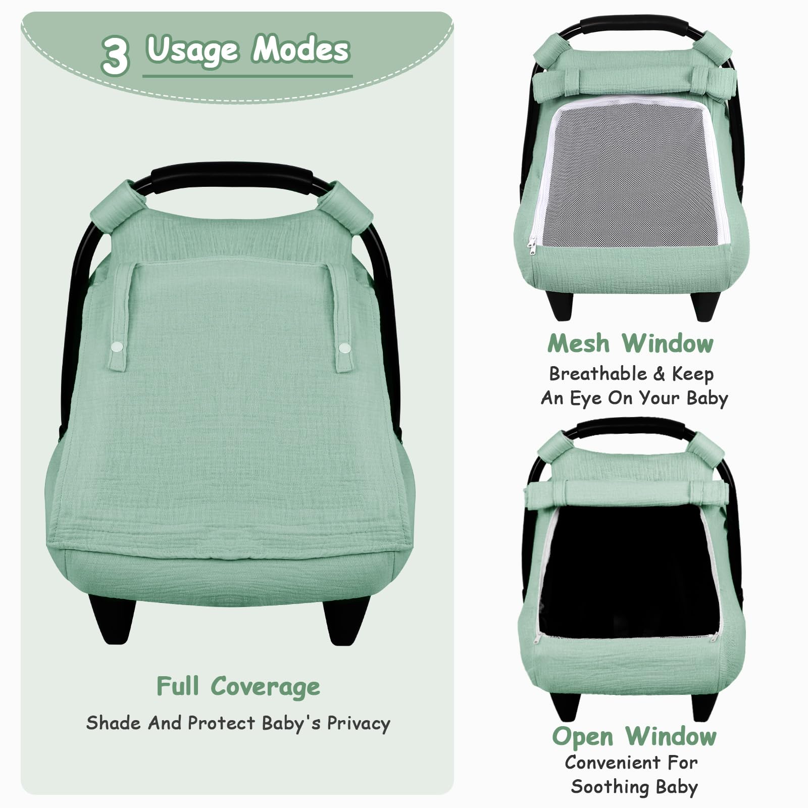 HNHUAMING zippered peekaboo mesh window enables quick checks.