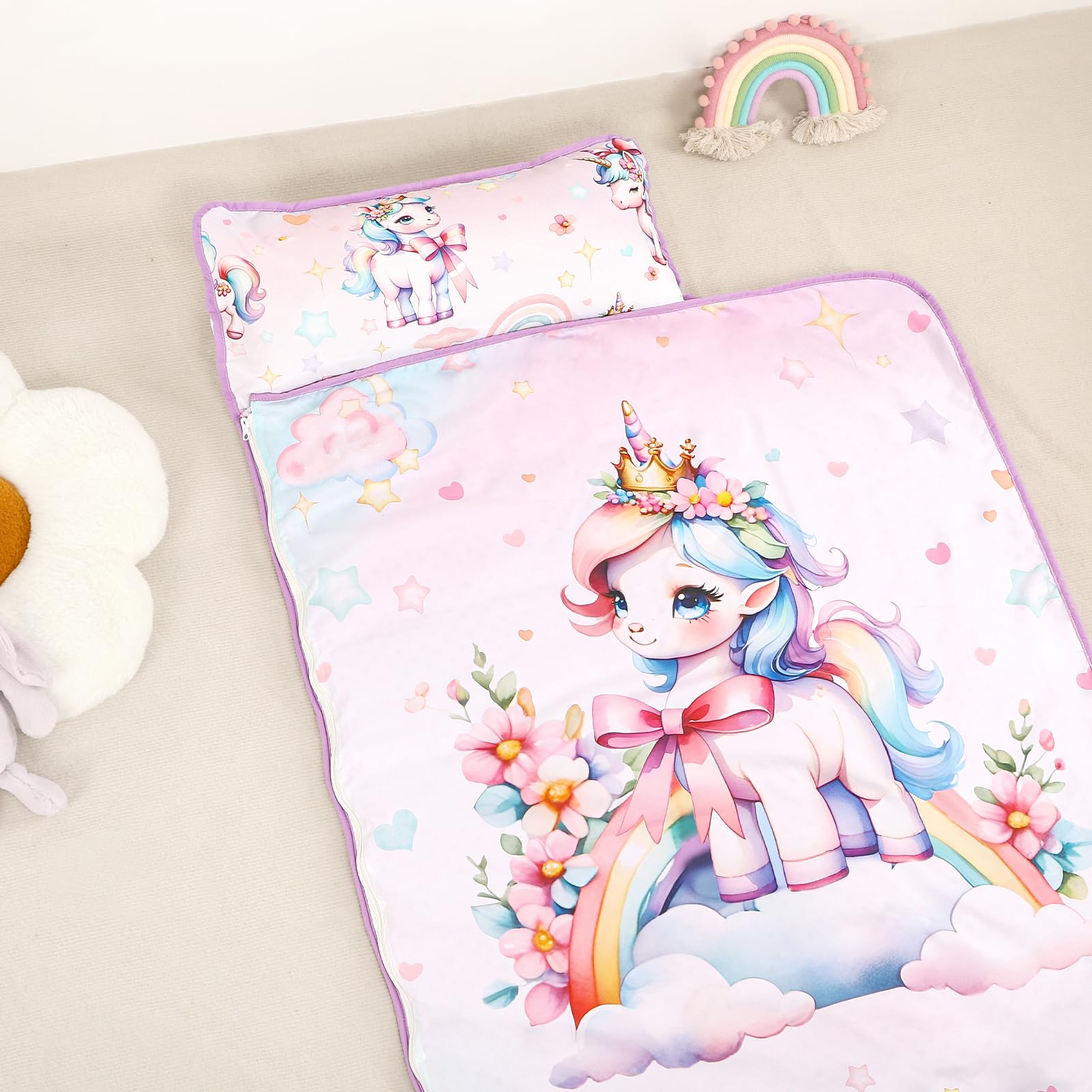 HNHUAMING nap mat with carrying handle and roll-up closure for travel