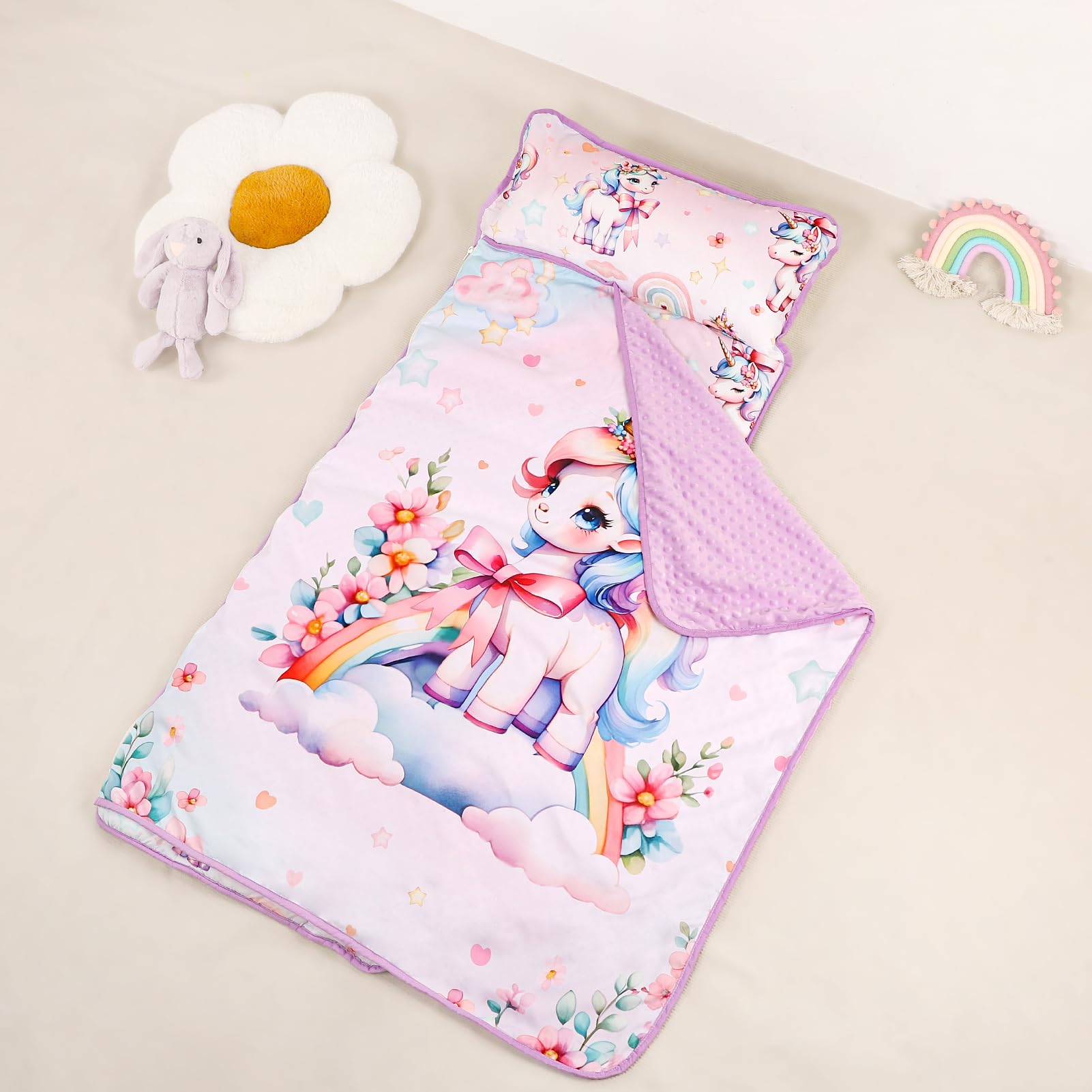 HNHUAMING extra-large 23x51 inch nap mat supports growing toddlers