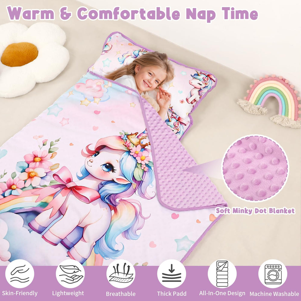 HNHUAMING unicorn-pattern nap mat ideal for daycare and nap time