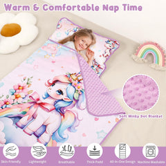 HNHUAMING unicorn-pattern nap mat ideal for daycare and nap time