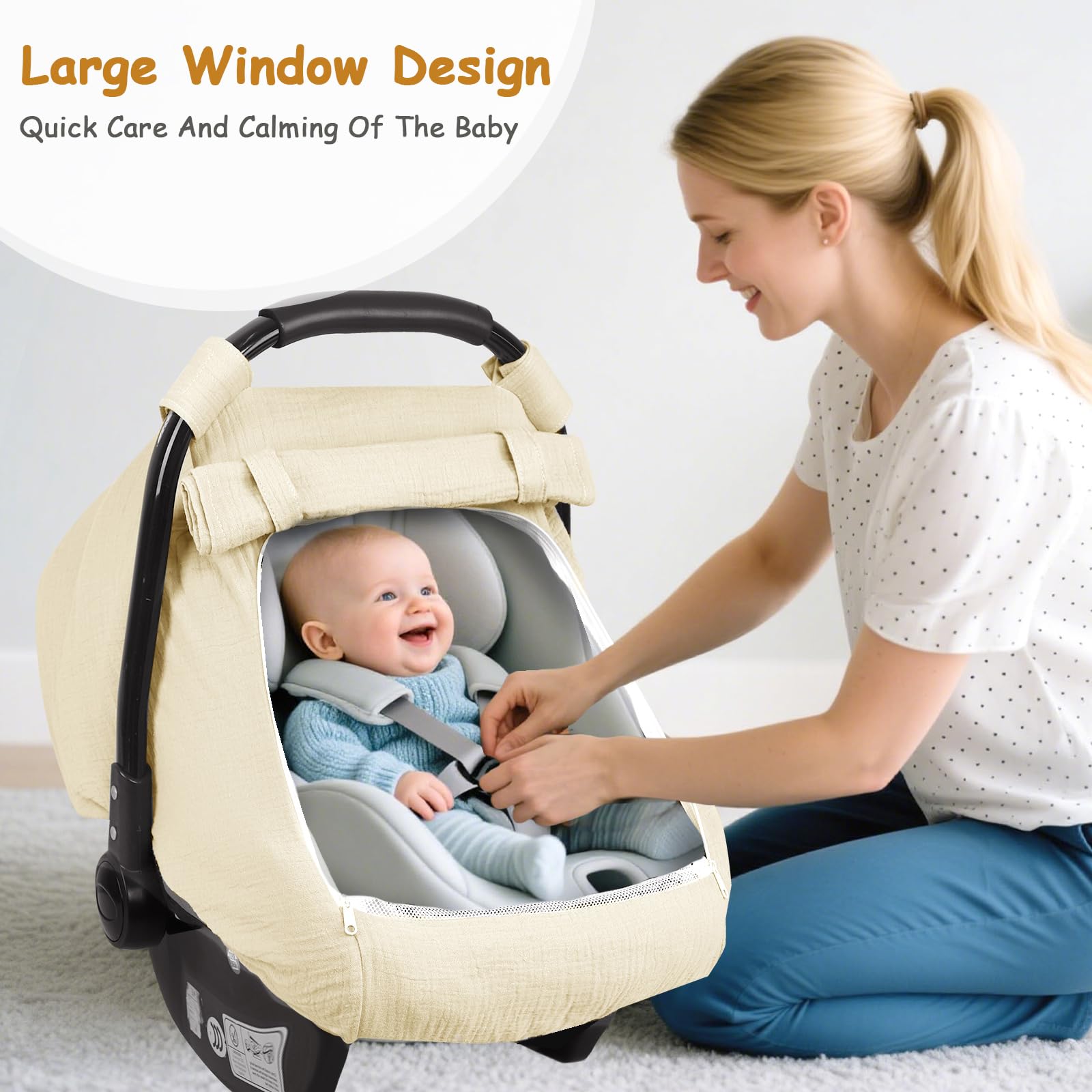 HNHUAMING apricot color canopy ideal for sunny summer outings