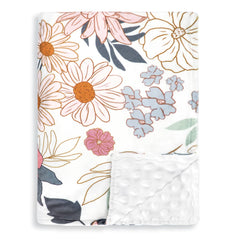 HNHUAMING baby blanket with flower mink texture offers cozy warmth for infants.