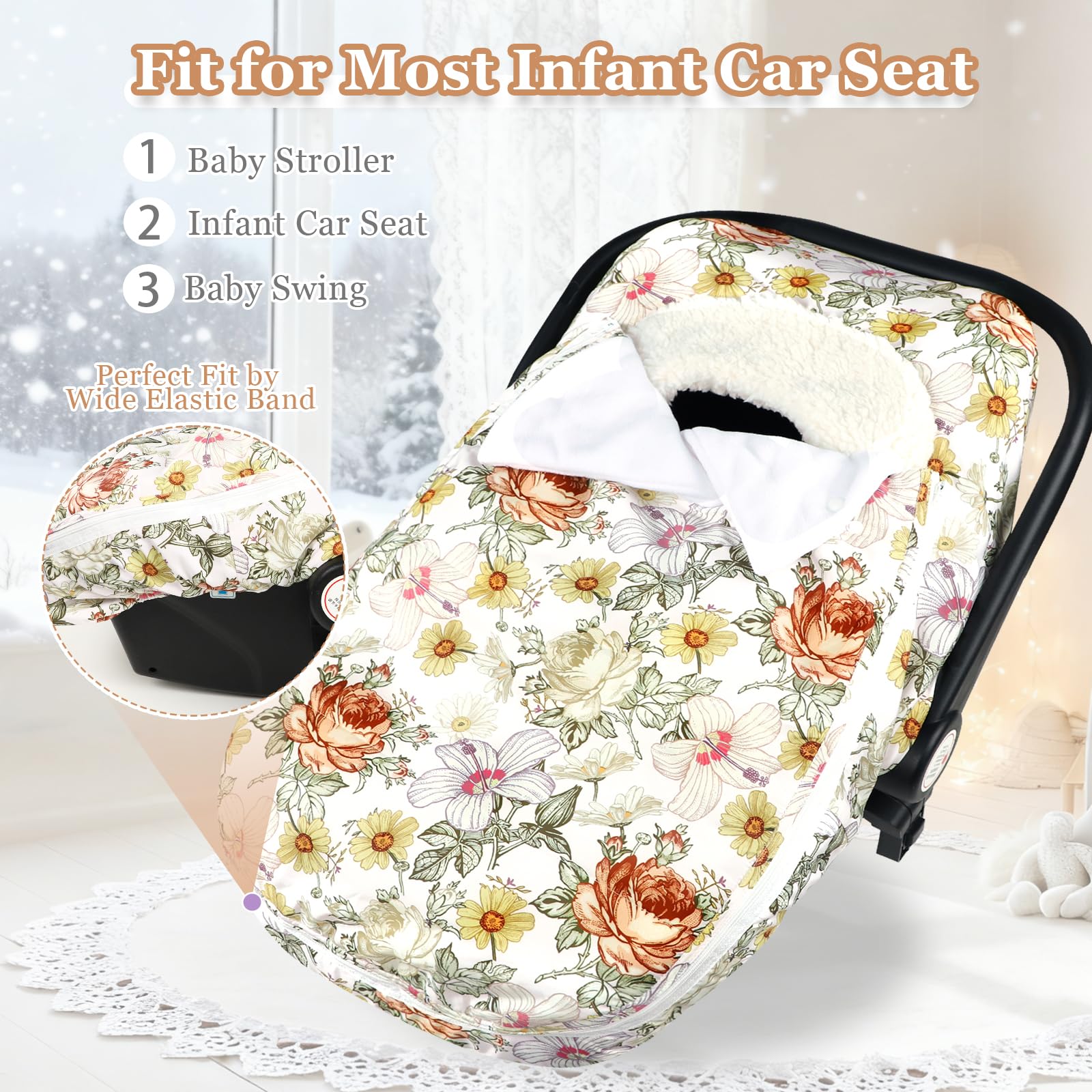 HNHUAMING baby car seat cover easy installation for busy parents.