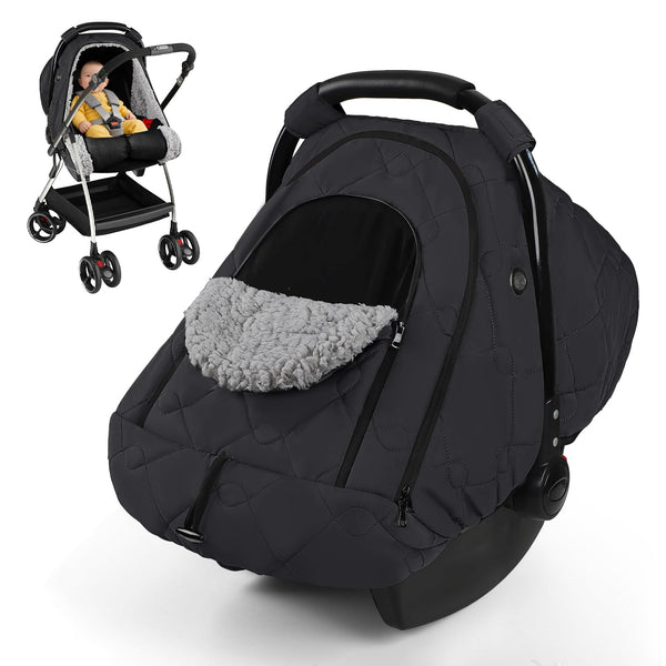 HNHUAMING baby car seat cover with winter waterproof design protects against wind and rain.