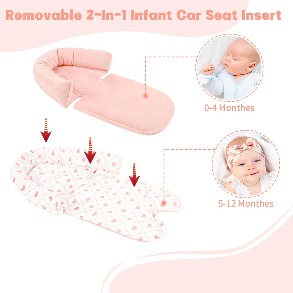 HNHUAMING soft plush insert cushions baby's head during car journeys
