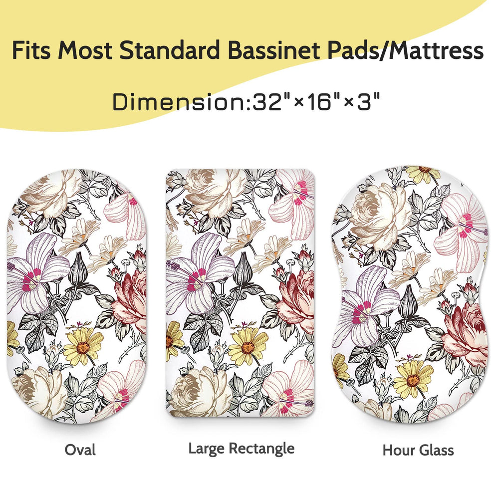 HNHUAMING bassinet sheet with elastic bottom secures quickly for a snug fit