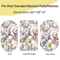 HNHUAMING bassinet sheet with elastic bottom secures quickly for a snug fit
