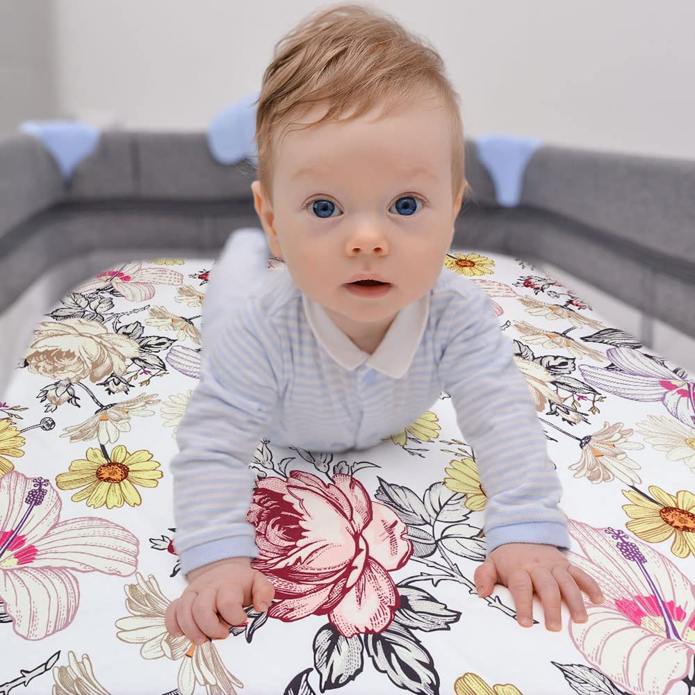 HNHUAMING bassinet sheet on mattress demonstrates secure, easy-to-install fitting