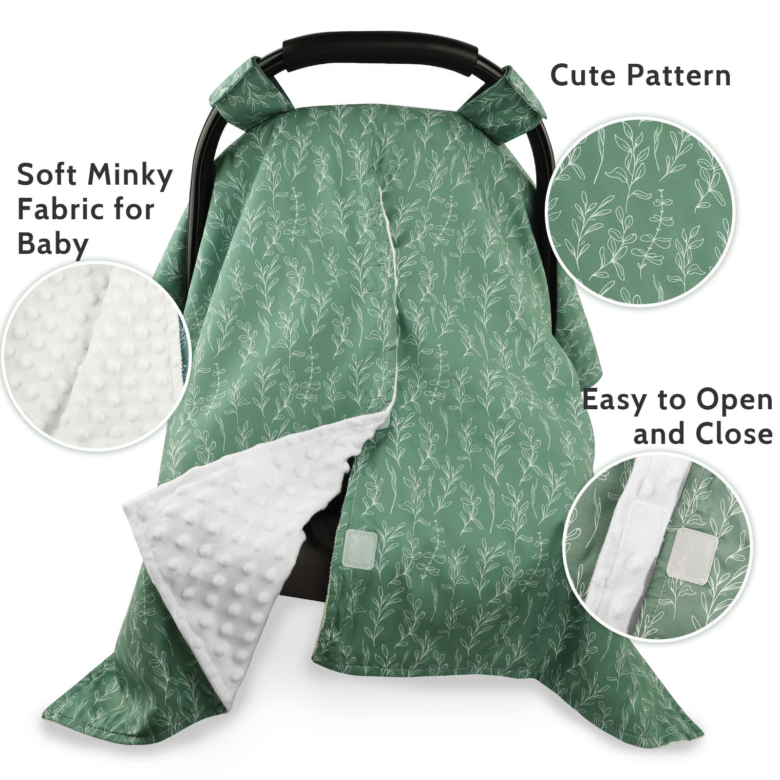 HNHUAMING sage canopy with dotted backing for stylish feeding privacy