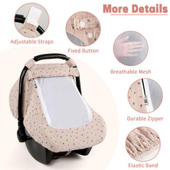 HNHUAMING car seat cover adjustable straps for secure attachment