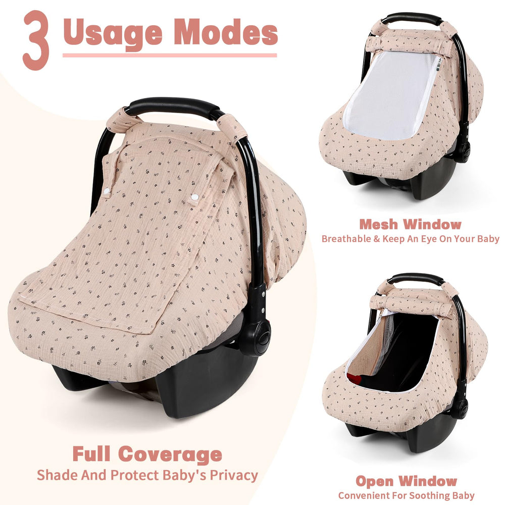 HNHUAMING car seat cover floral pattern design for stylish baby gear
