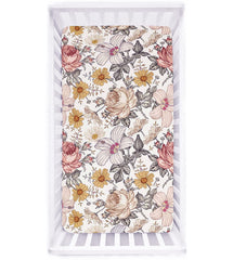 HNHUAMING daisy floral crib sheet with 52x28 fit, soft on baby skin.