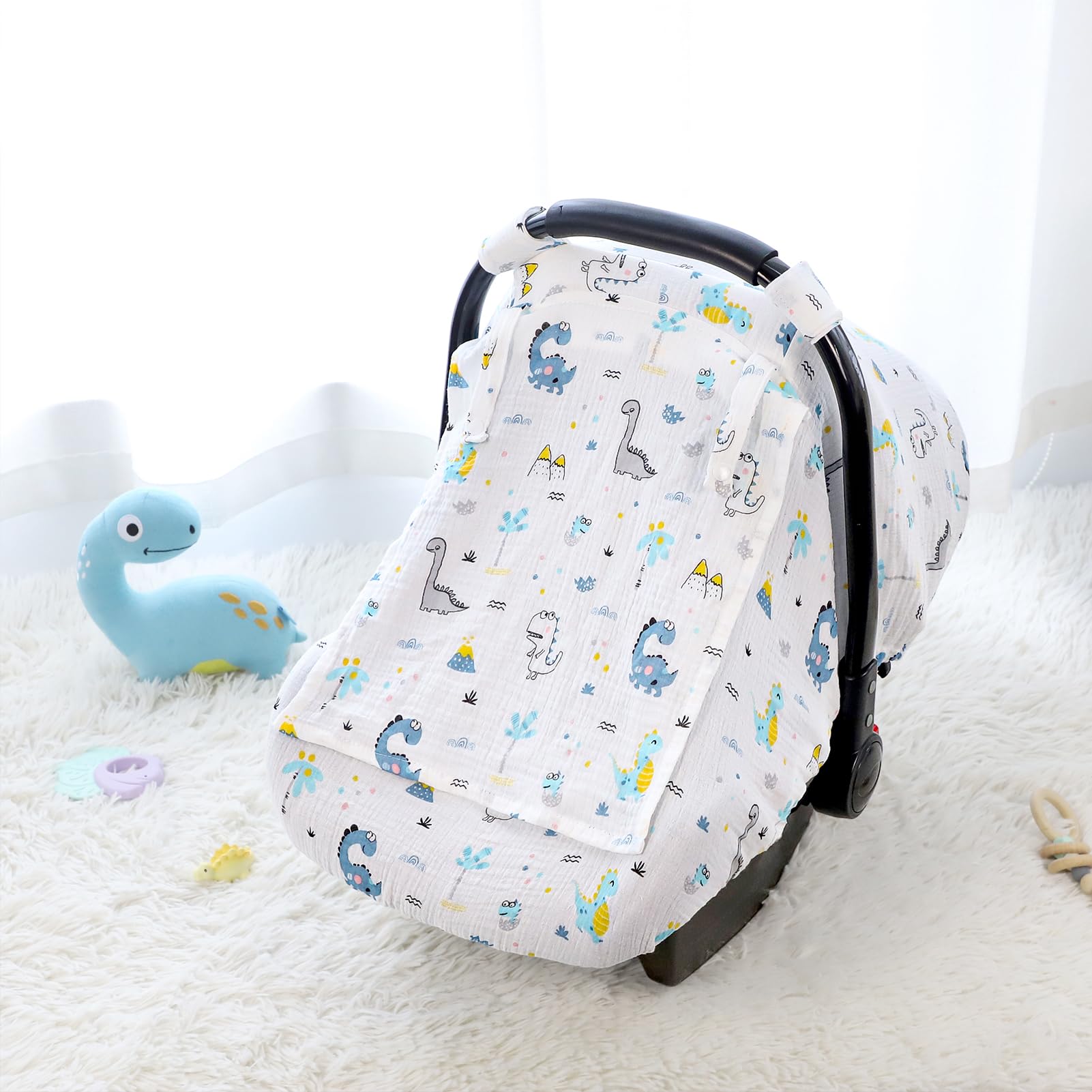 HNHUAMING Dinosaur car seat cover easy care with machine washable fabric