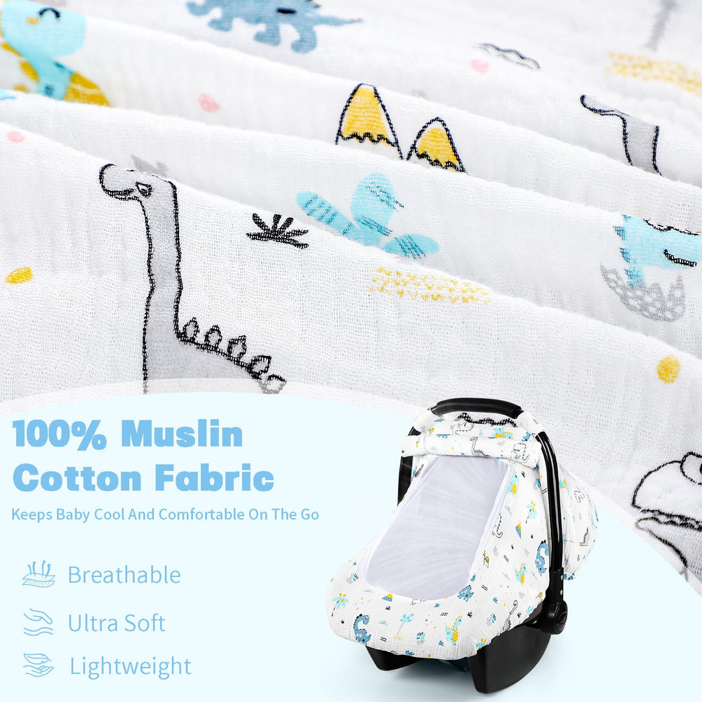 HNHUAMING Dinosaur car seat cover offers full coverage to shield from sun