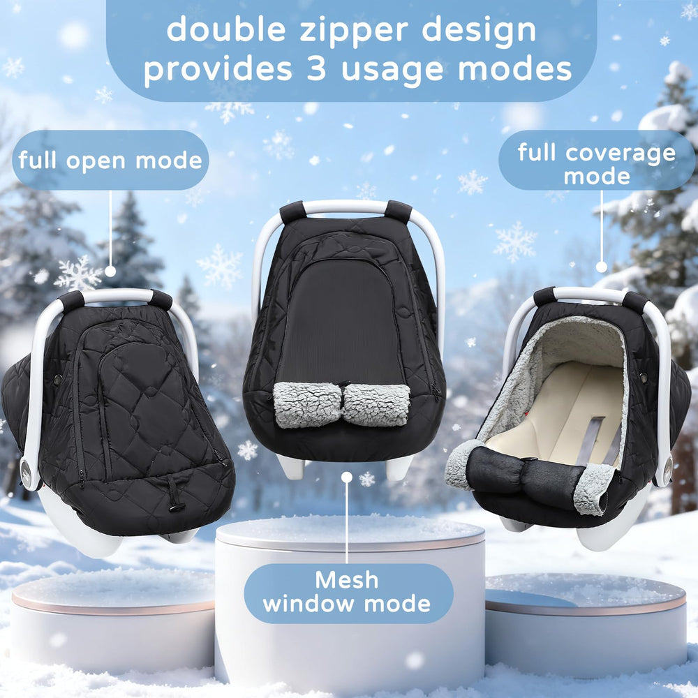 HNHUAMING double windows car seat cover enables temperature control and easy peeking.
