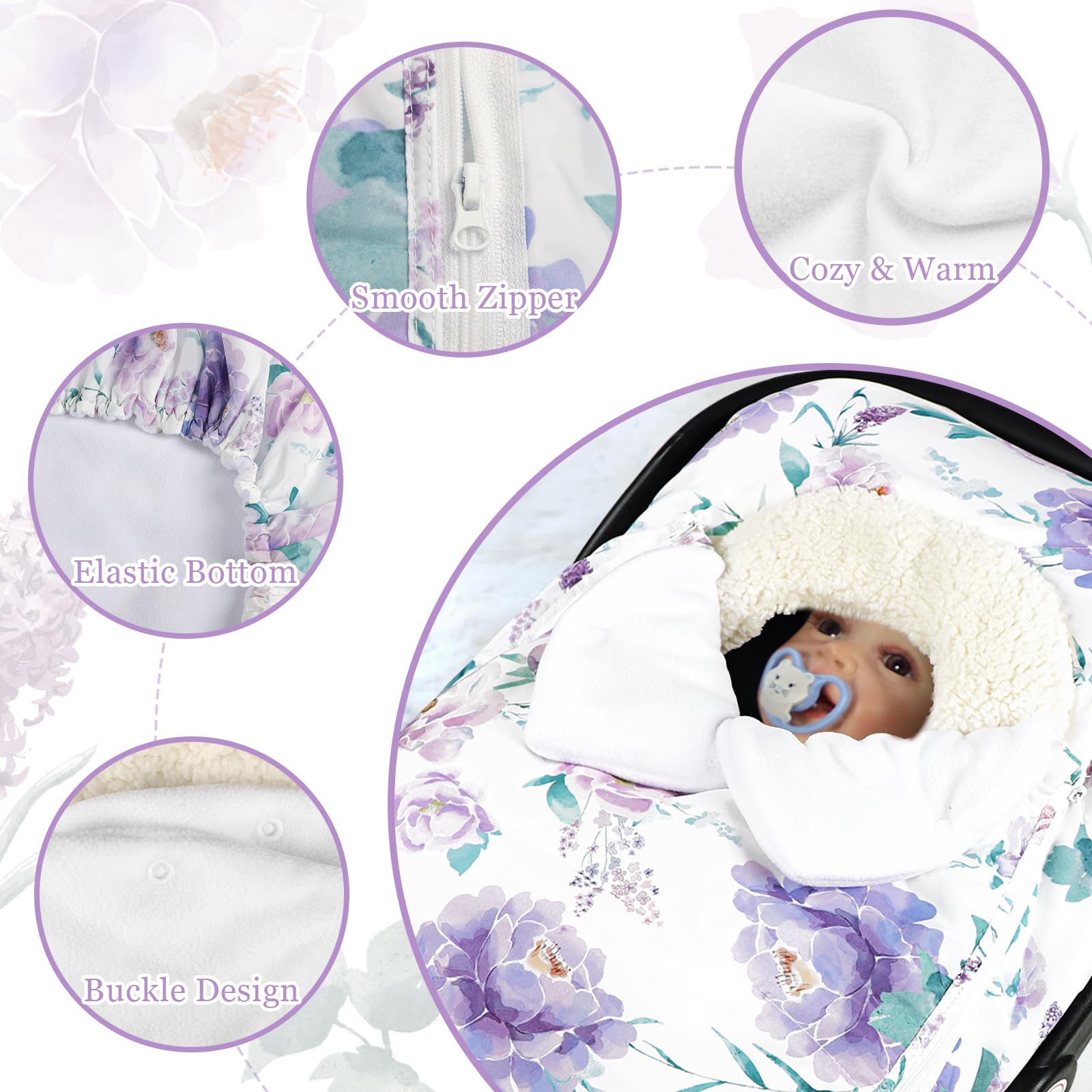 HNHUAMING elastic bottom straps ensure secure, quick fitting.
