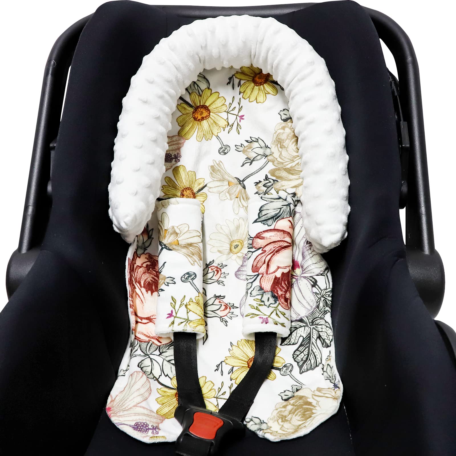 HNHUAMING floral pattern car seat cover complements strollers and seats