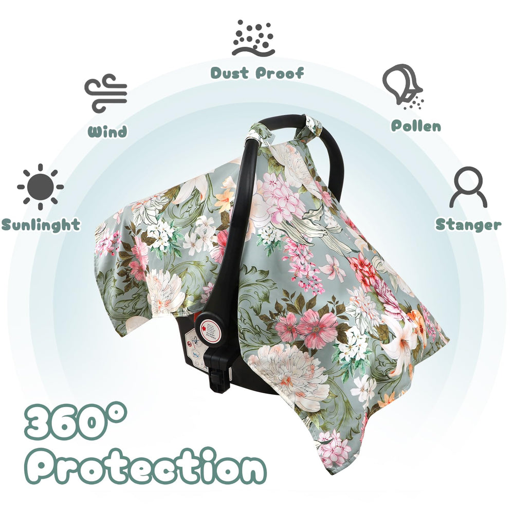 HNHUAMING green leaf nursing cover offering privacy and comfort during feeding.