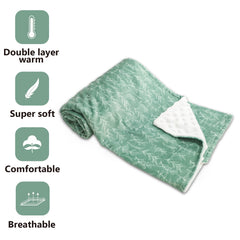 HNHUAMING Green Sage blanket designed for nursery and stroller use