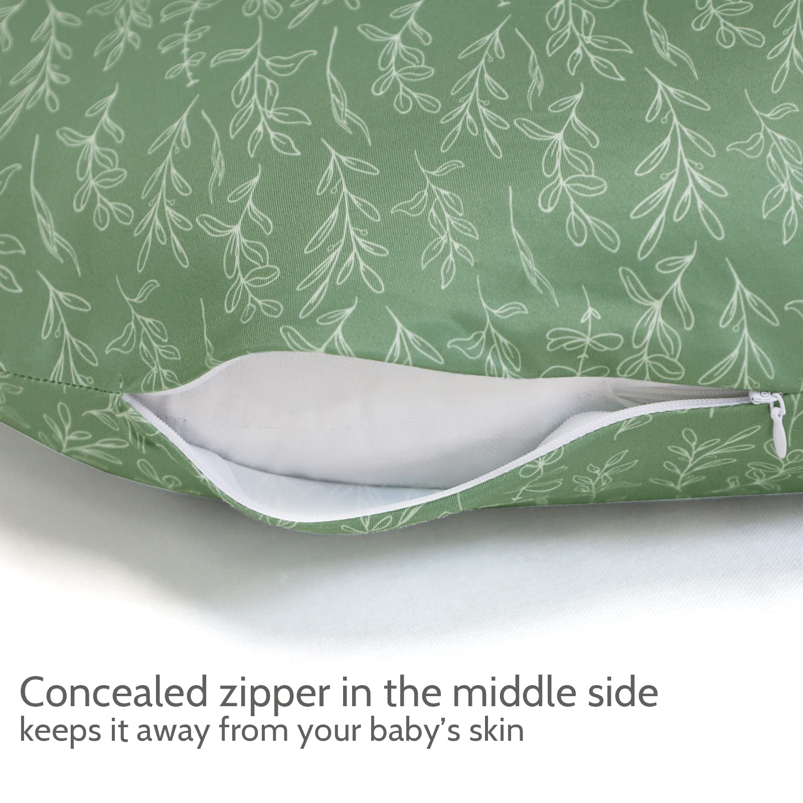 HNHUAMING Green Sage pillow cover presented as a thoughtful baby shower gift