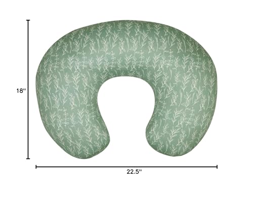 HNHUAMING Green Sage cover in use on a nursing pillow during feeding