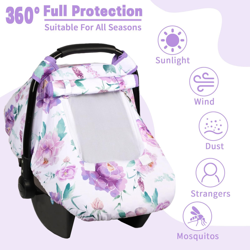 HNHUAMING infant canopy features breathable mesh window for airflow and easy monitoring.