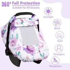 HNHUAMING infant canopy features breathable mesh window for airflow and easy monitoring.