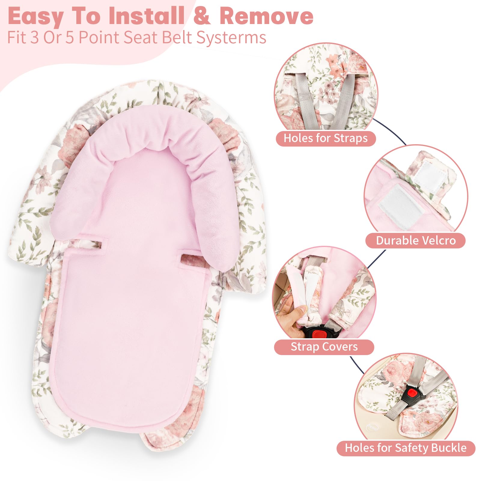 HNHUAMING dual head support grows with baby for newborn to growing head space.