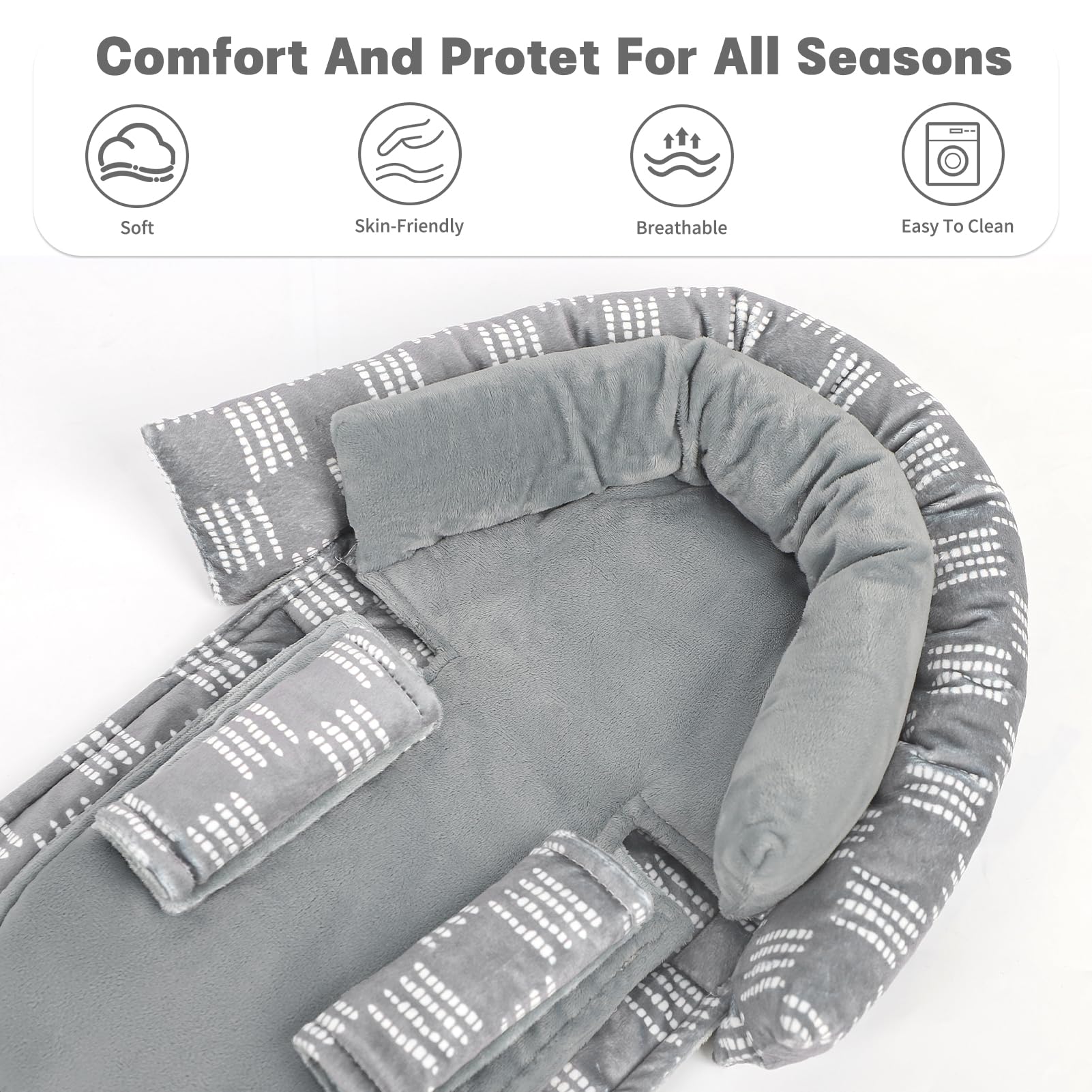 HNHUAMING strap pads protect shoulders from harness chafing during travel