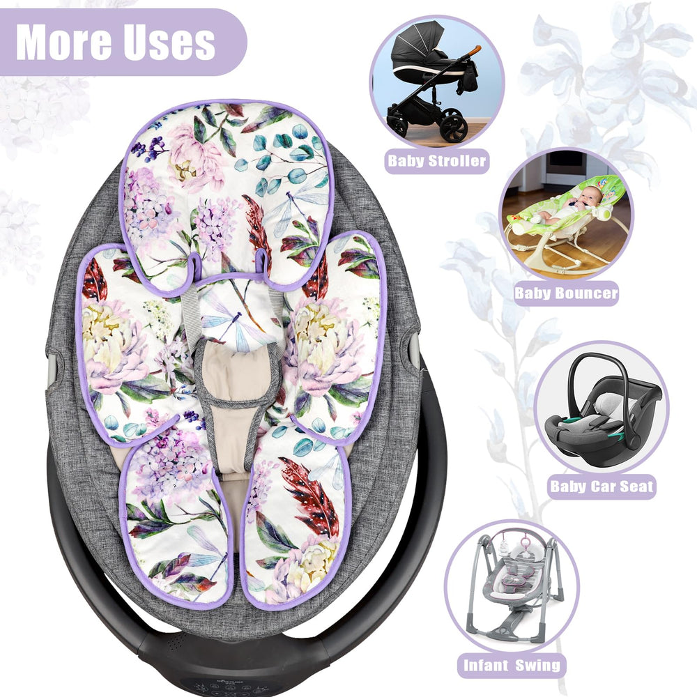 HNHUAMING reversible purple floral pattern offers two decorative looks