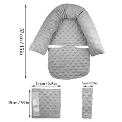 HNHUAMING infant strap covers gray offer soft shoulder protection.