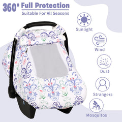 HNHUAMING carseat cover with minky dot backing for plush comfort