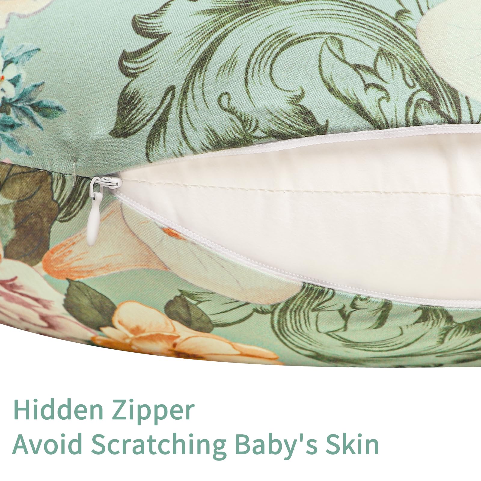 HNHUAMING cover fits standard nursing pillows for quick swaps and easy refreshment