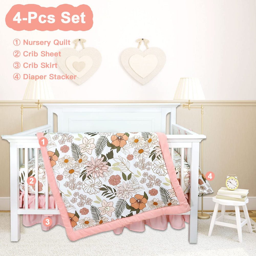 HNHUAMING pink crib sheet offers snug fit and soft touch for restful naps.