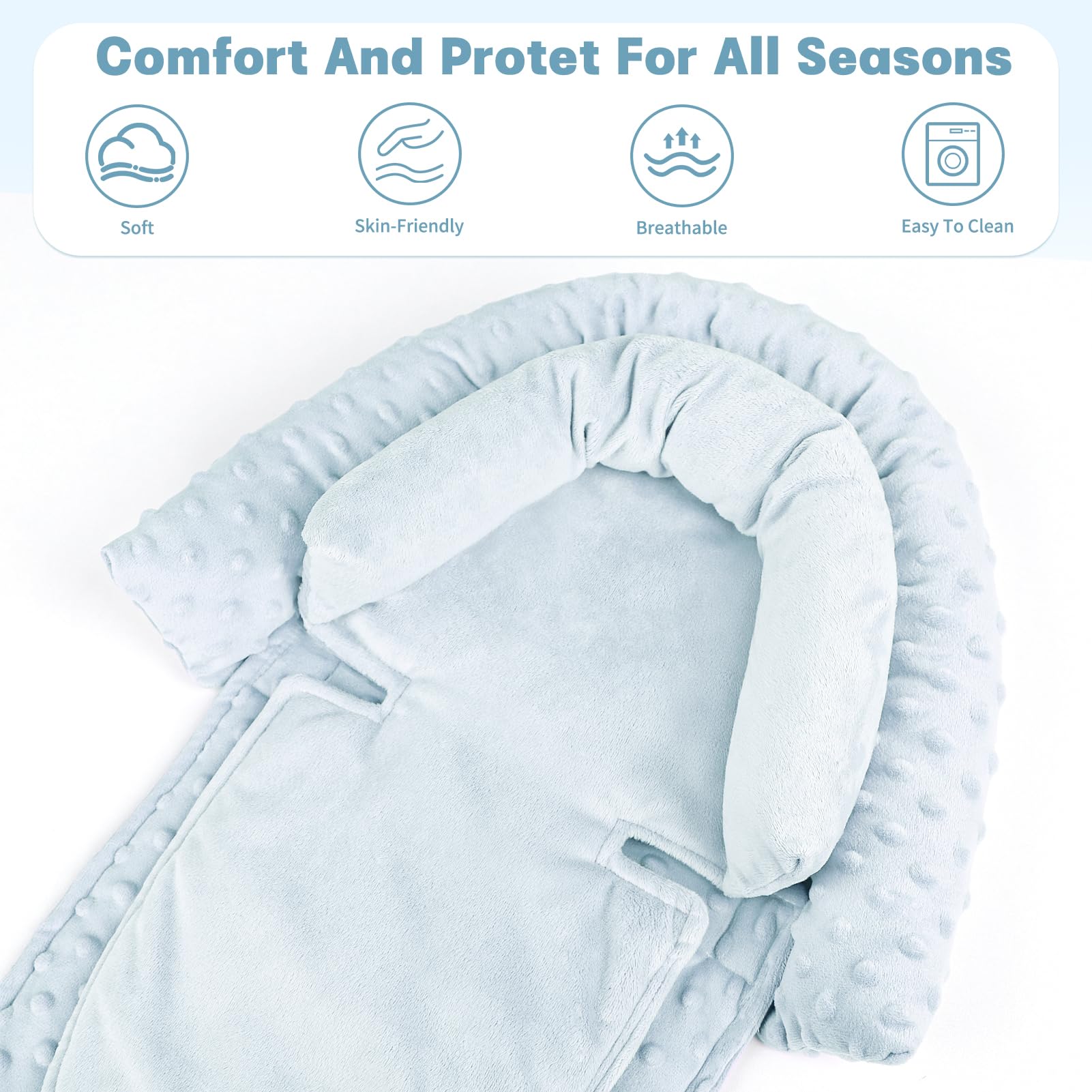 HNHUAMING plush fabric creates a cozy, skin-friendly feel for babies.