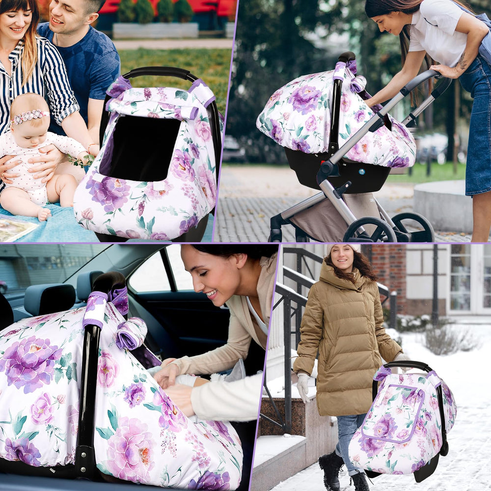 HNHUAMING portable stroller cover folds compactly for travel.