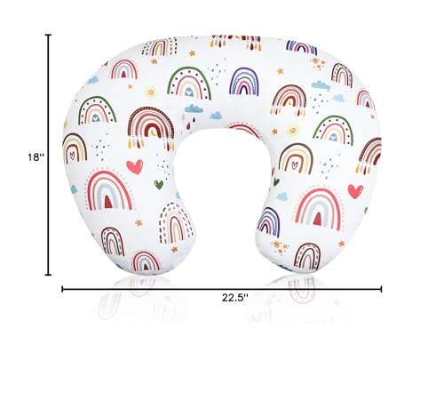 HNHUAMING Rainbow Nursing Pillow Cover enhances feeding moments with pattern