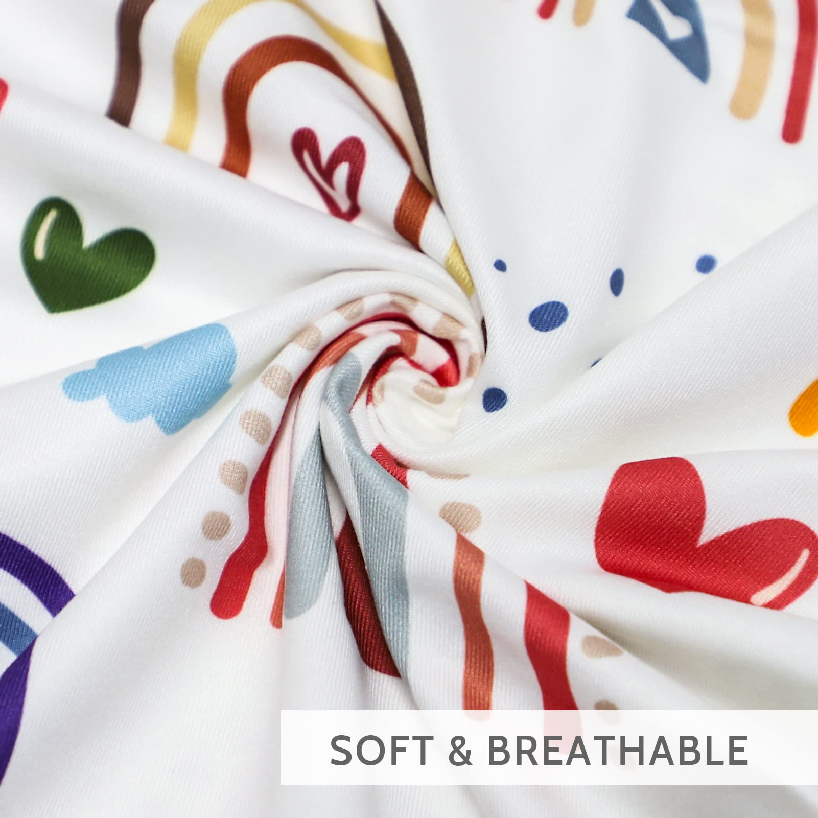 HNHUAMING Rainbow Nursing Pillow Cover stylish gender-neutral design