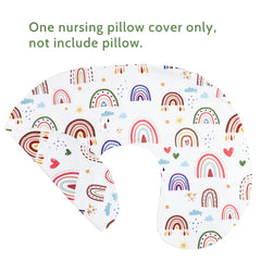 HNHUAMING Rainbow Nursing Pillow Cover with zipper for quick install and removal