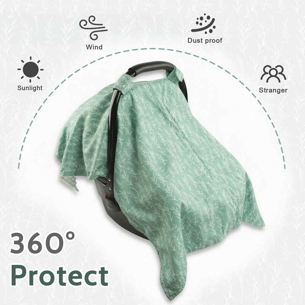 HNHUAMING sage canopy fits stroller and car seat securely