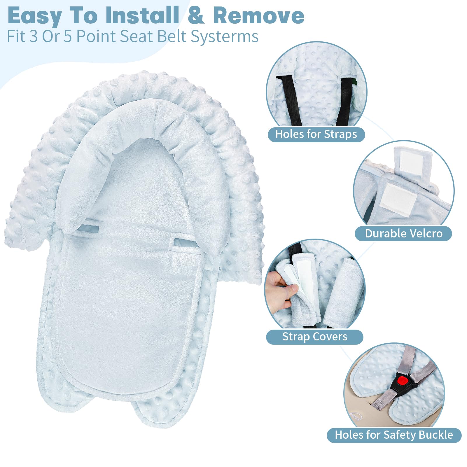 HNHUAMING strap covers prevent chafing against harness straps.