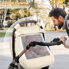 HNHUAMING stroller cover with adjustable straps for quick setup