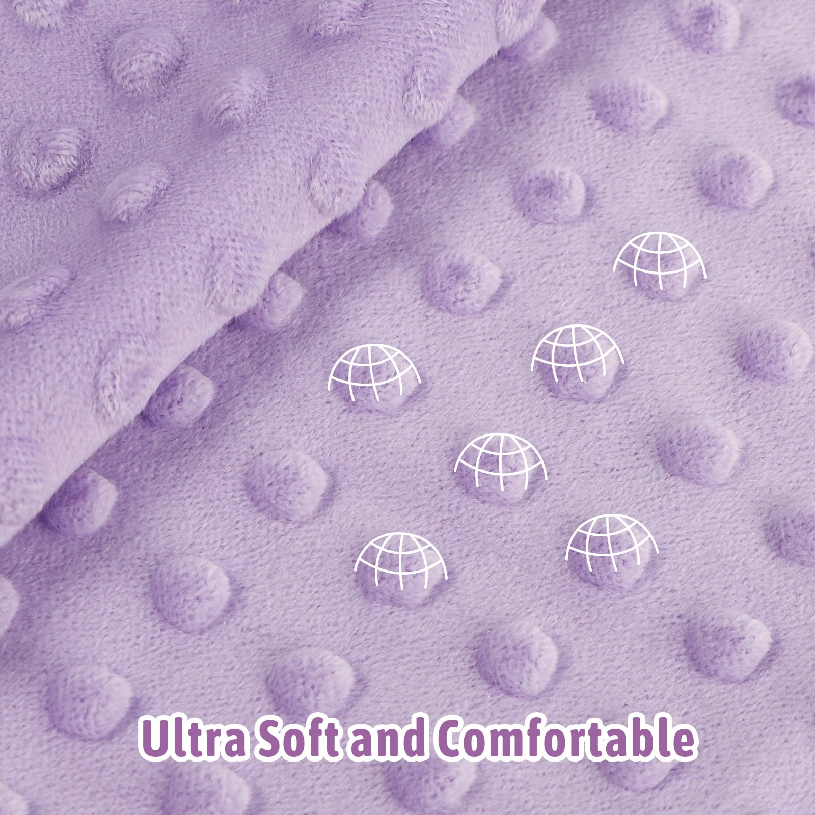 HNHUAMING purple-pattern crib blanket complements nursery decor and visual appeal